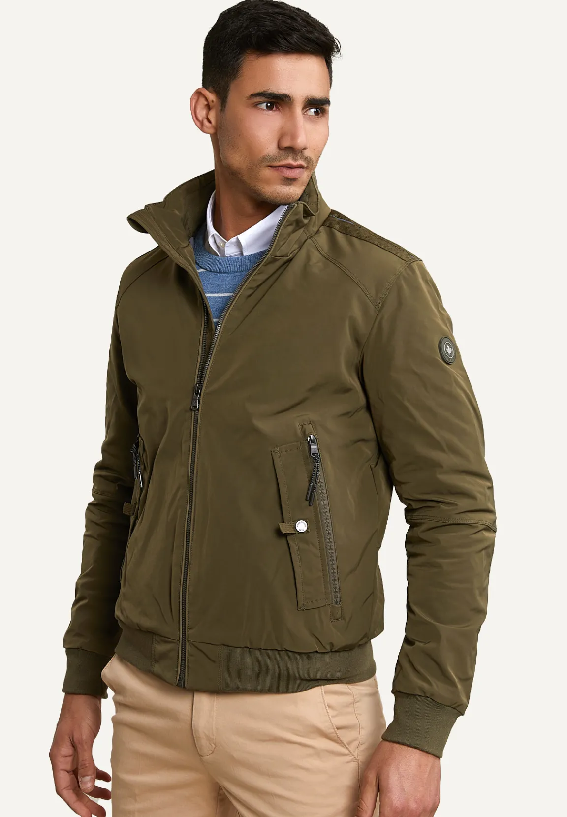 Hot River Woods Sportieve blouson zijzakken kaki -