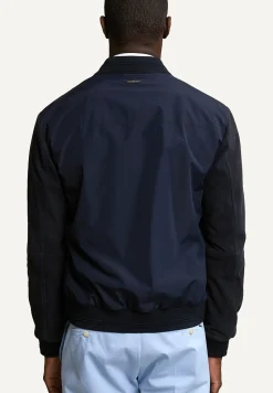 Discount River Woods Sportieve jas suède mouwen navy -
