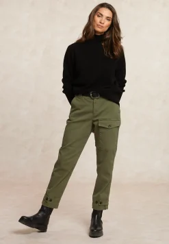 Outlet River Woods Stretch broek opgestikte zak kaki -
