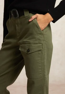 Outlet River Woods Stretch broek opgestikte zak kaki -
