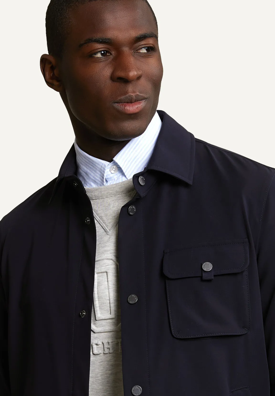 Discount River Woods Technische stretch jas borstzak dark navy -