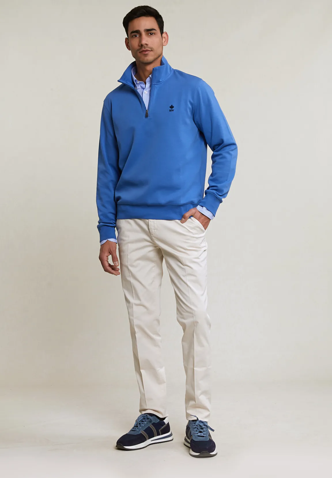 Best River Woods Techno fleece trui old blue -