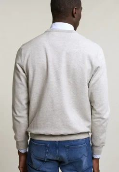 Discount River Woods Techno fleece trui ronde hals lt grey mix -