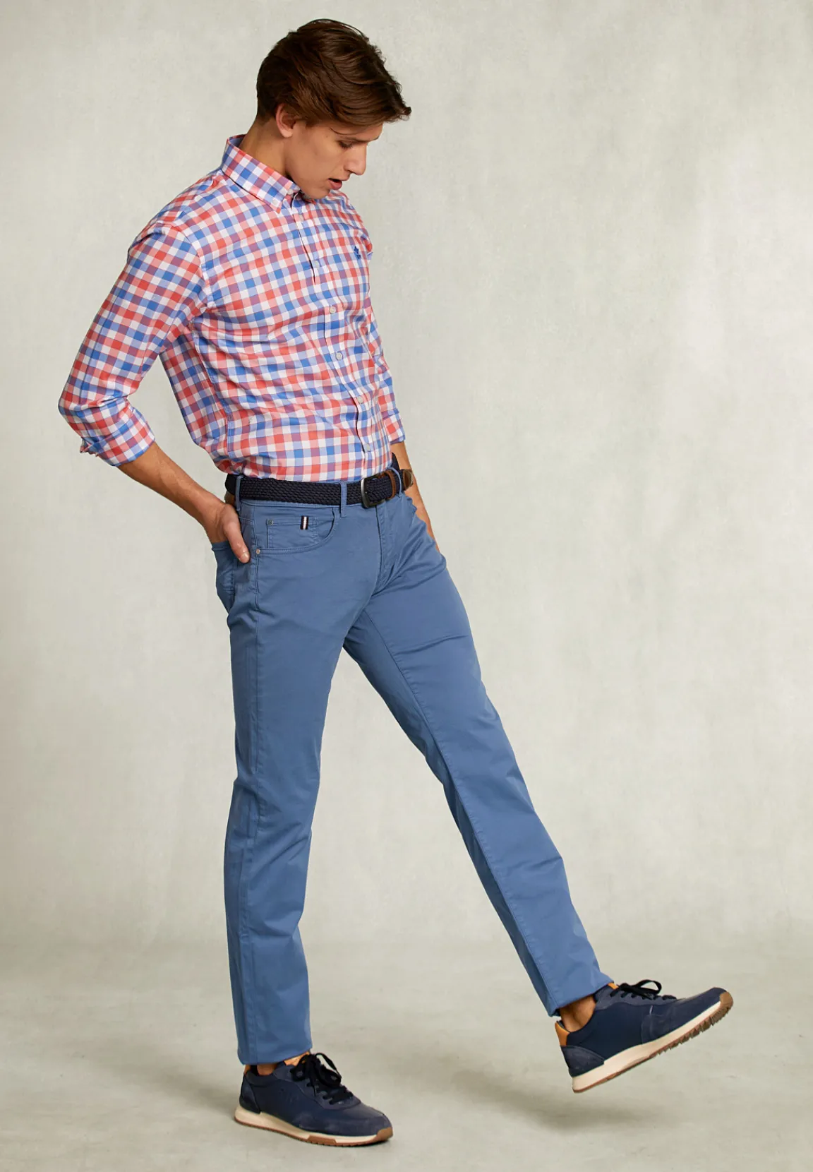 Hot River Woods Tight fit basic 5-pocket broek iconic blue -