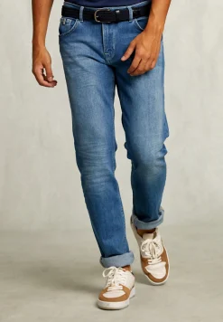 Fashion River Woods Tight fit basic 5-pocket jeansbroek light stone -