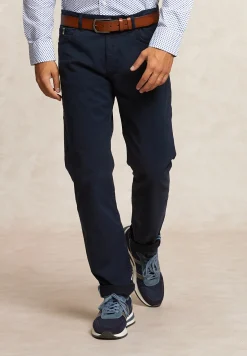 Best River Woods Tight fit basic stretch broek 5-zakken navy -