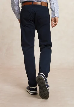 Best River Woods Tight fit basic stretch broek 5-zakken navy -