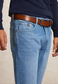Discount River Woods Tight fit basic stretch jeansbroek 5-zakken bleach -