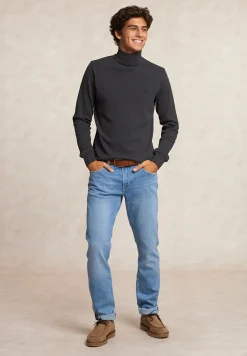 Discount River Woods Tight fit basic stretch jeansbroek 5-zakken bleach -