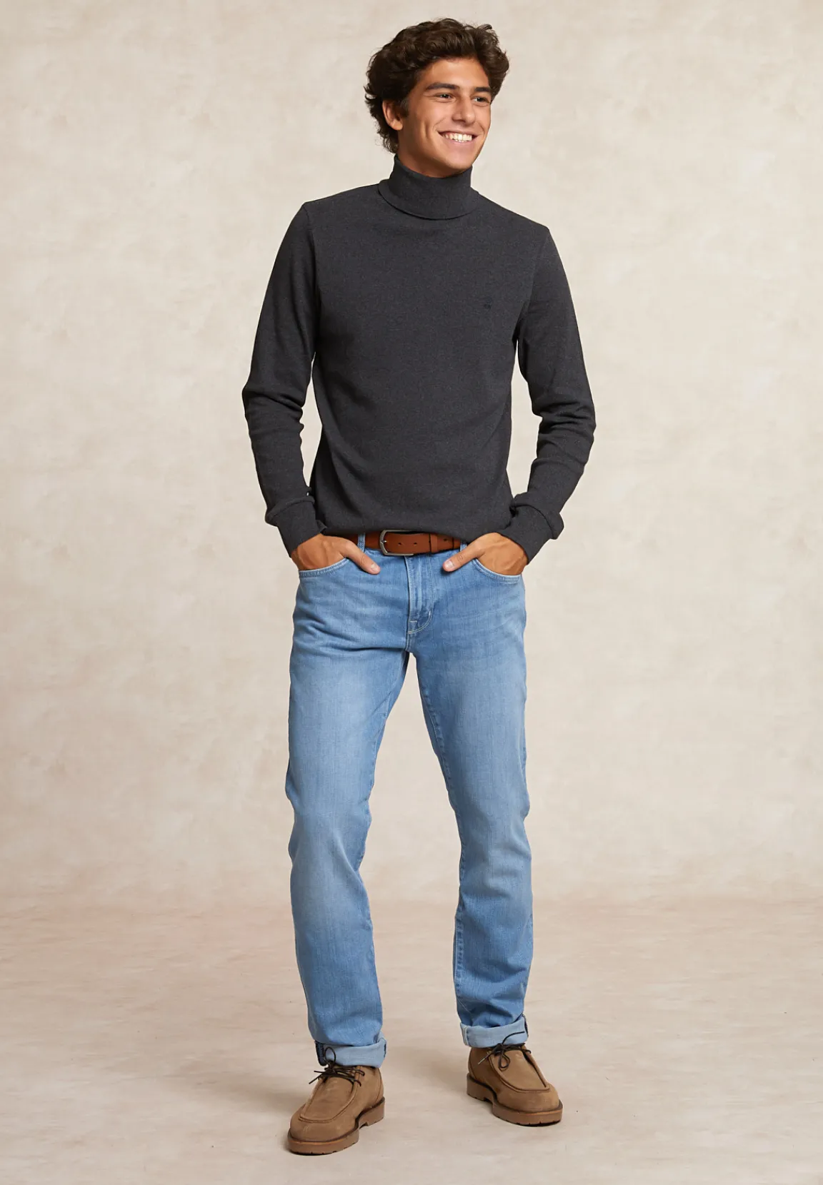 Discount River Woods Tight fit basic stretch jeansbroek 5-zakken bleach -
