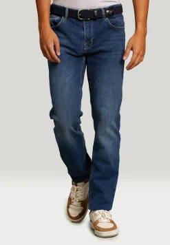 Clearance River Woods Tight fit 5-pocket stretch jeansbroek stone -