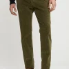 Clearance River Woods Tight fit ribfluwelen broek kaki -