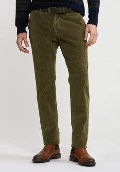 Clearance River Woods Tight fit ribfluwelen broek kaki -