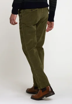 Clearance River Woods Tight fit ribfluwelen broek kaki -