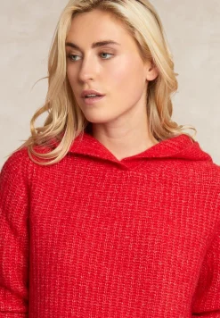 New River Woods Trui met capuchon wol-alpaca rood -