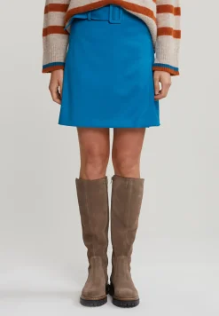 Outlet River Woods Turquoise korte rok met riem -