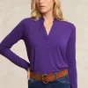 Best River Woods Viscose T-shirt ruffelkraag paars -
