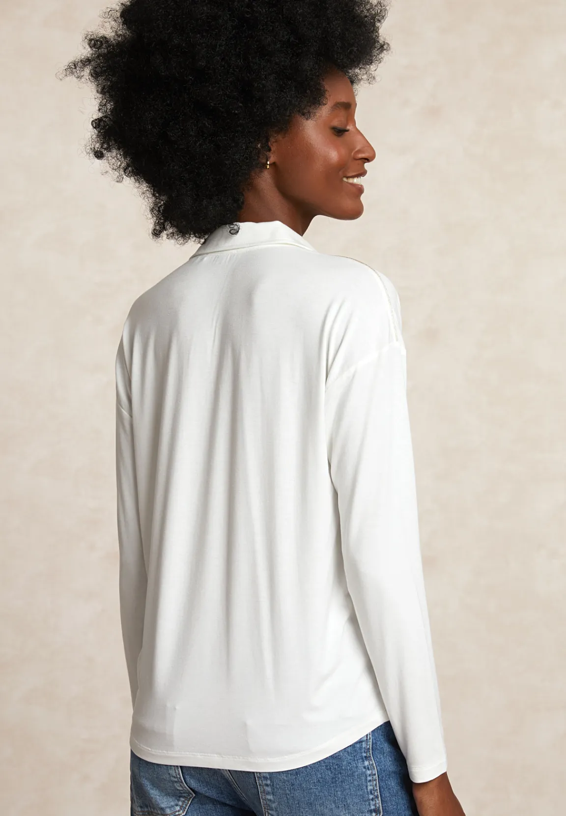 Sale River Woods Viscose V-hals blouse glitter detail écru -