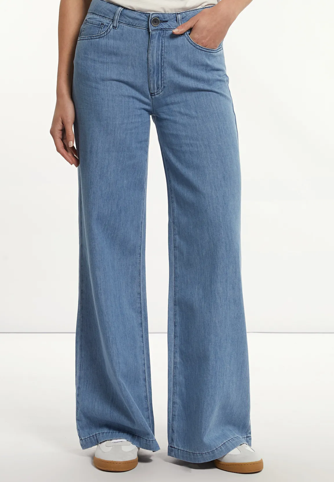 Sale River Woods Wijde broek 5-zakken blauw -