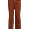 Best River Woods Wijde cropped broek in katoen in bruin -