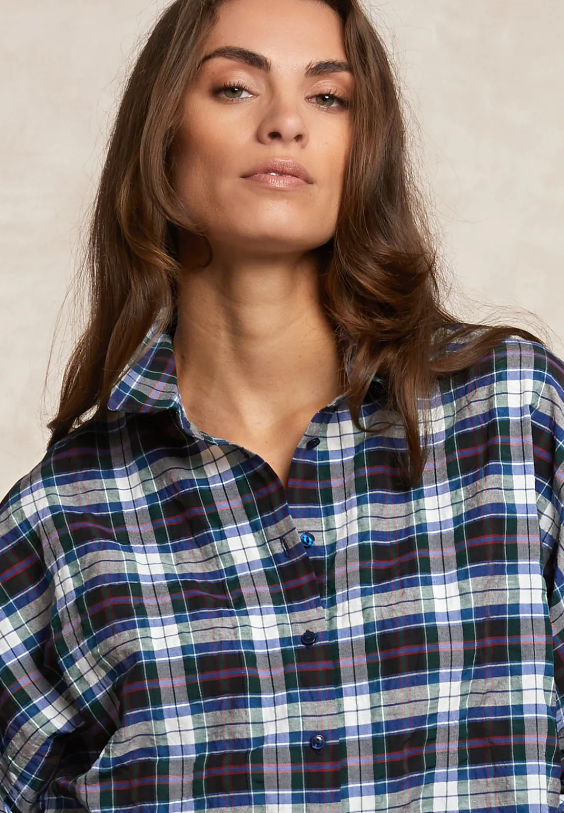 Best River Woods Wijde geruite blouse multi -