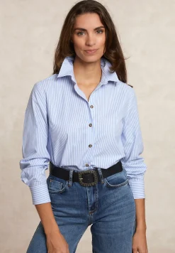 Outlet River Woods Wijde gestreepte blouse blauw/wit -