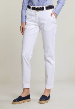 Sale River Woods Witte basic stretch broek -