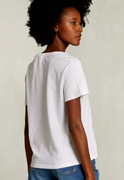 New River Woods Witte basic V-hals T-shirt -