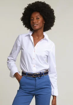 Clearance River Woods Witte geknoopte blouse lange mouwen -