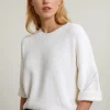 Online River Woods Witte katoenen trui ronde hals -