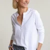 Online River Woods Witte V-hals T-shirt lange mouwen -