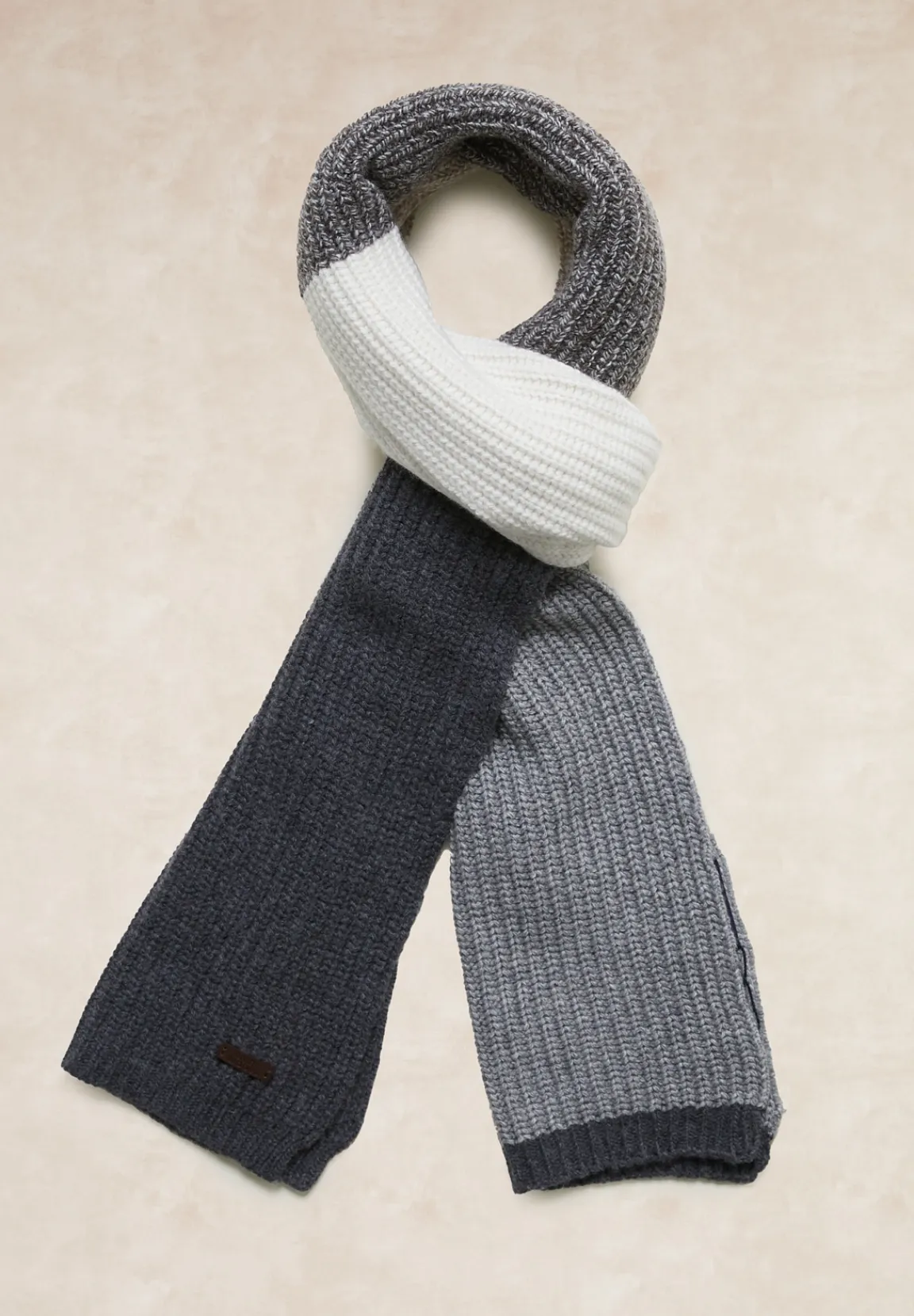 Best River Woods Wol-kasjmier gestreepte sjaal charcoal mix -