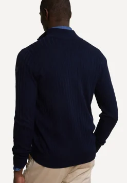 Sale River Woods Wollen trui opstaande kraag navy -