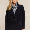 Online River Woods Zachte klassieke mantel 2 knopen navy -