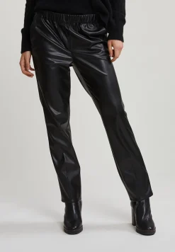 Sale River Woods Zwarte broek vegan leer -