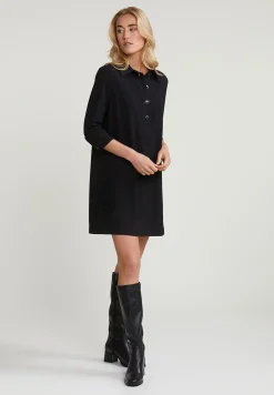 Outlet River Woods Zwarte jurk 3/4 mouwen -