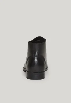 Online River Woods Zwarte klassieke lederen veterschoenen -