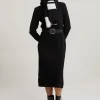 Clearance River Woods Zwarte lange jurk ronde hals -
