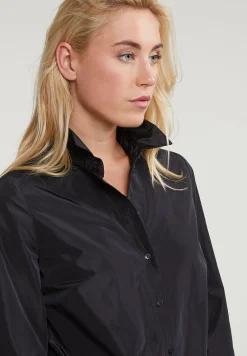 Online River Woods Zwarte taffeta blouse lange mouwen -