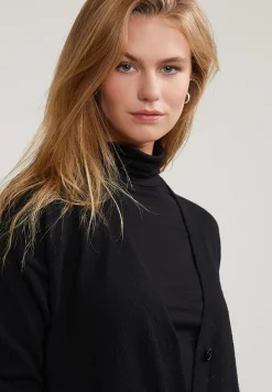 Outlet River Woods Zwarte V-hals cardigan met knopen 2 zakken -